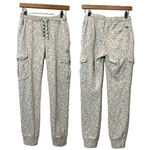 Scotch Shrunk Kids Cargo Pocket Sweatpant Joggers Boys Size 12 Grey Hockey Patch